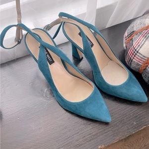 Nine West heels - blue green turquoise
